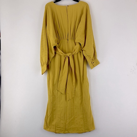 TULAROSA Khyla Midi Dress in Mustard Yellow Size XS - Picture 8 of 8